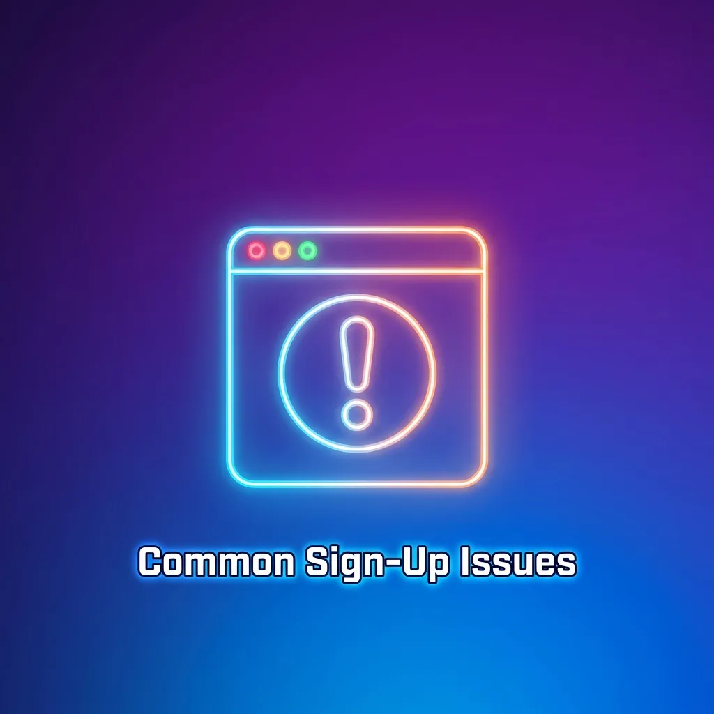 Troubleshooting guide showing five common registration problems with solutions including OTP, email verification, and account issues