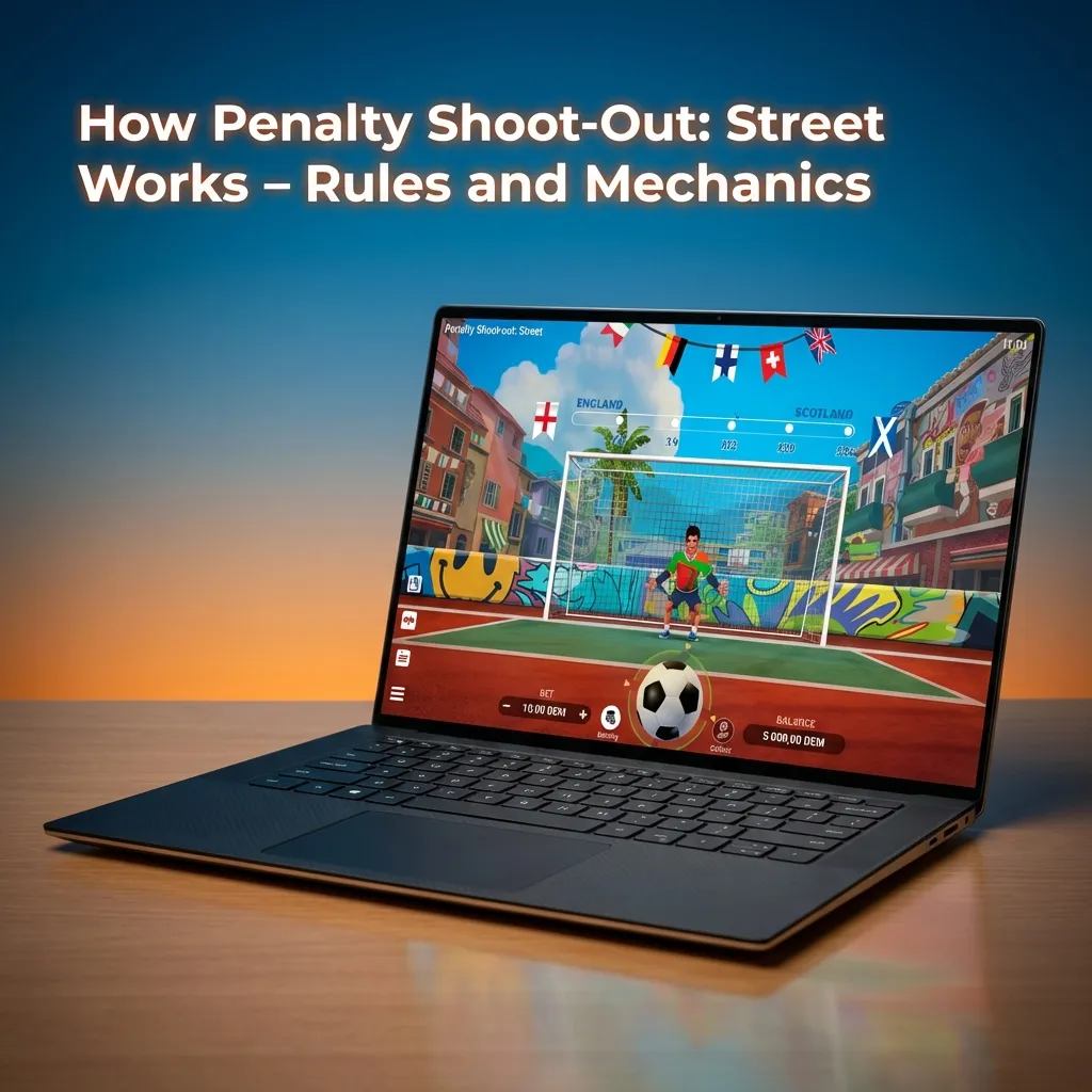 Street football penalty shootout game showing goalkeeper save predictions with stake selection and instant results