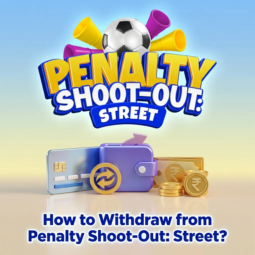 Step-by-step guide showing withdrawal process from Penalty Shoot-Out: Street game including verification and payment methods