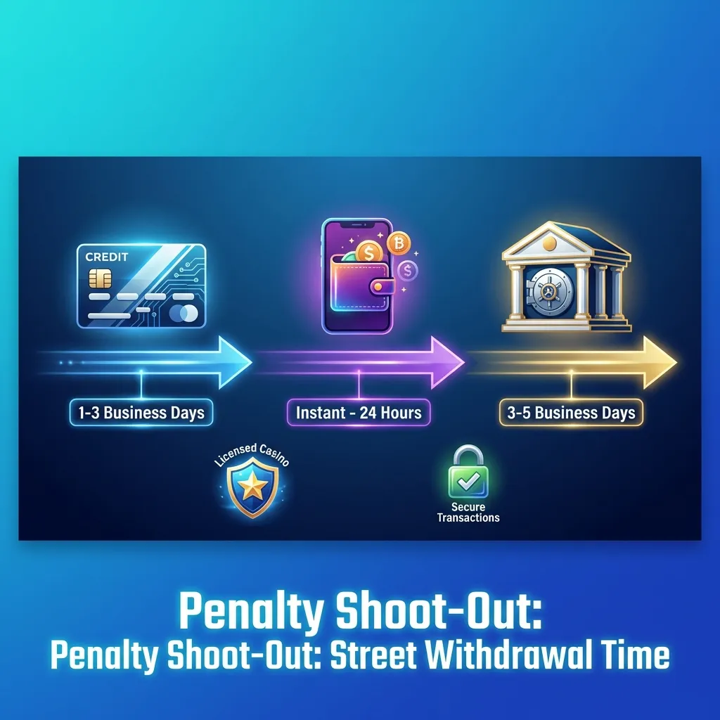 Casino withdrawal times comparison showing e-wallets processing in 1-24 hours and bank transfers taking 3-5 business days