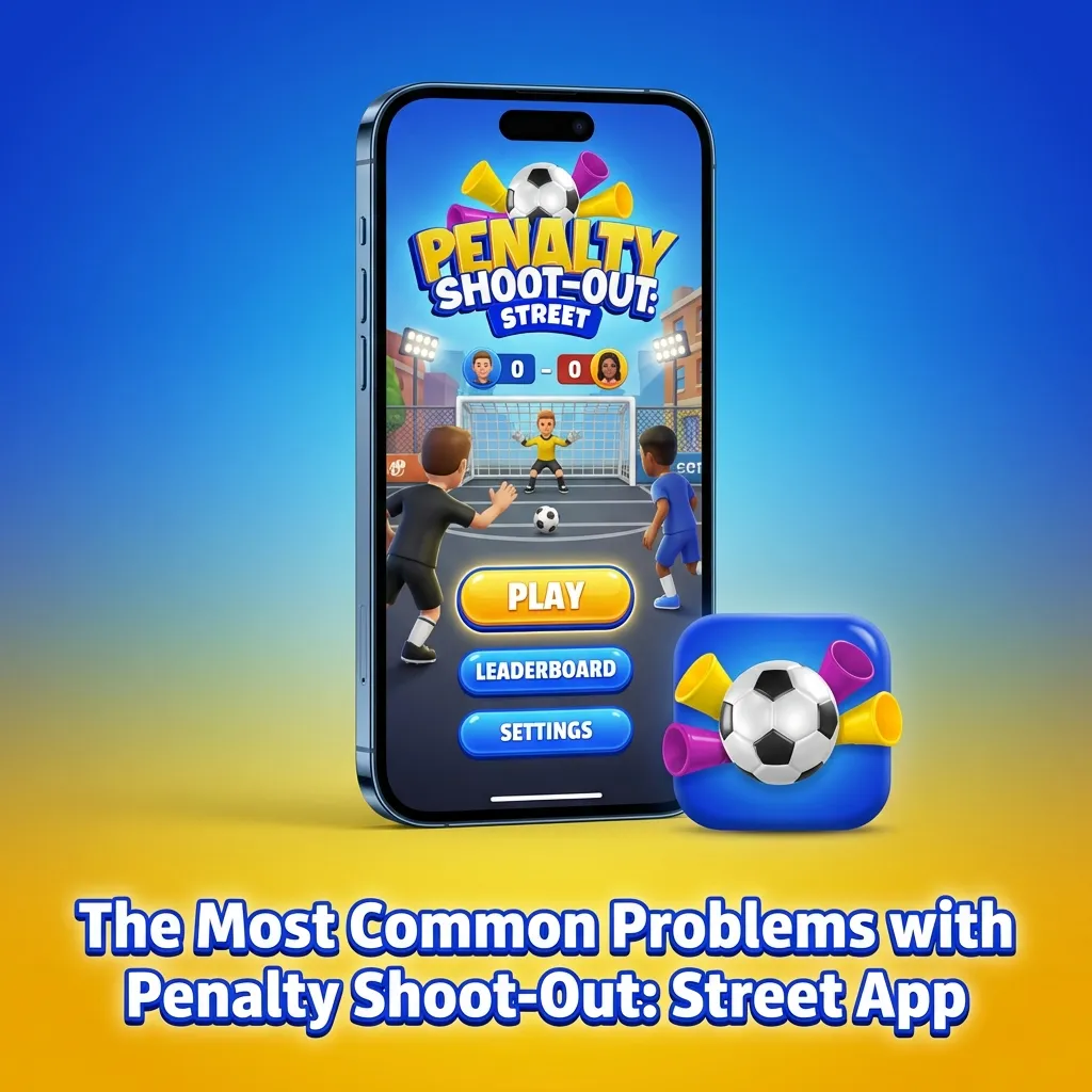 Troubleshooting guide showing solutions for common Penalty Shoot-Out Street App problems including installation and login issues