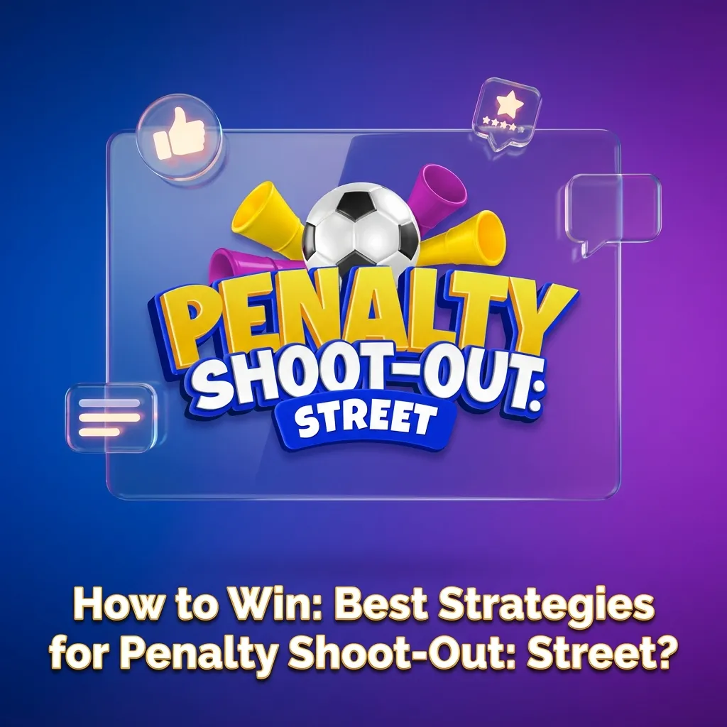 Soccer player kicking penalty shot toward goal with goalkeeper diving to block in street-style game setting